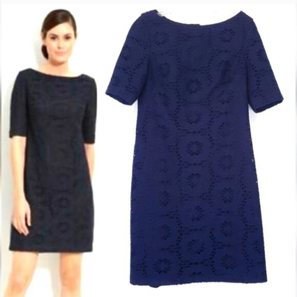 Adrianna Papell Royal Blue Lace Overlay‎ Sheath Dress Size 4